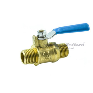 บอลวาล์วทองเหลือง 1/4"-19 BSPT บอลวาล์วเกลียวนอก เกลียวใน เสียบสาย หางไหล Brass ball valve