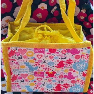 Mickey mouse &amp; Minnie mouse lunch bag กระเป๋าใส่กล่องข้าว / อาหาร มิกกี้เม้าส์ มินนี่เม้าส์ เก็บอุณหภูมิ ร้อน /เย็น Size