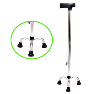 ไม้เท้า 3 ขา Stainless steel walking stick 3 legs ไม้เท้าสแตนเลส ไม้เท้าเดินป่า ไม้ค้ำยันเดิน ไม้ค้ำยัน 3 ขา T2286