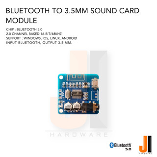 Bluetooth to AUX 3.5mm sound card module สำหรับแปลงลำโพงเป็นลำโพง Bluetooth ของใหม่มีการรับประกัน