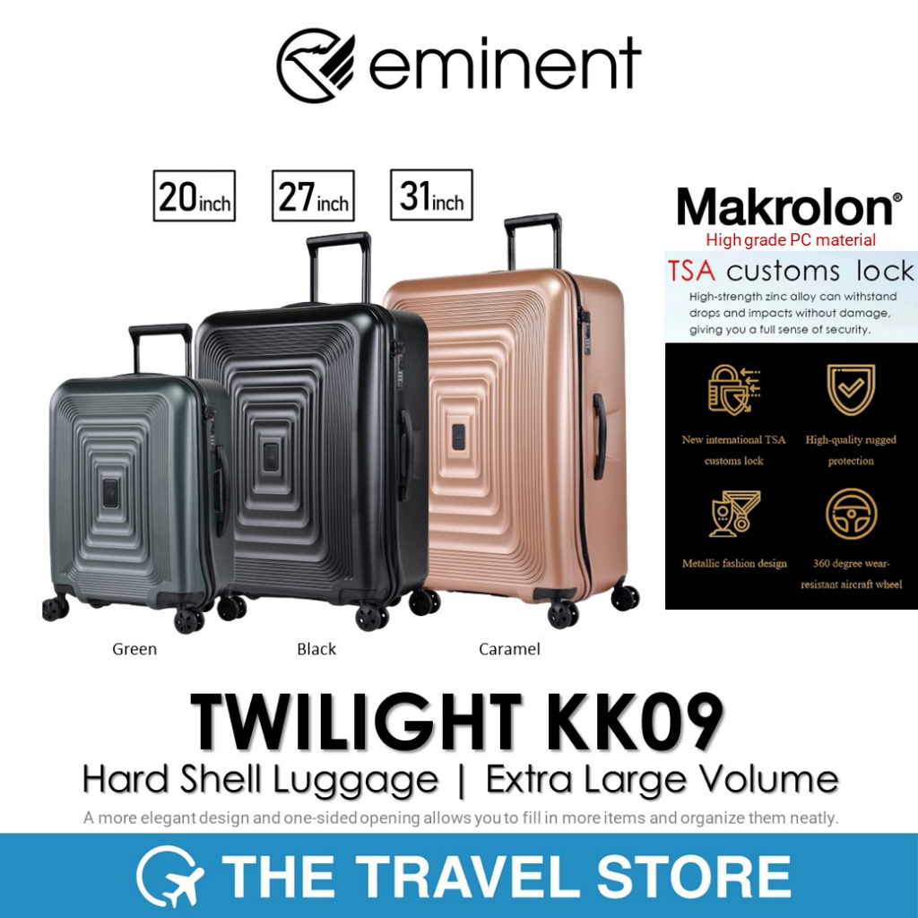 EMINENT TWILIGHT KK09 Hard Shell Luggage | Extra Large Volume กระเป๋าเดินทาง ล้อคู่ หมุนได้ 360 องศา