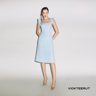 VICKTEERUT Re-Edition Ruffle Strap Flare Dress เดรสทรงบาน สายตกแต่งระบาย