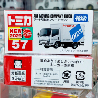 sh โมเดลรถโทมิก้าขนาดเล็ก Tomica ❄️ No.57 First Lot 2023 ART Hikkoshi Center Truck ความยาวรถ 7.0 ซม ใหม่กล่องสวยในซีล