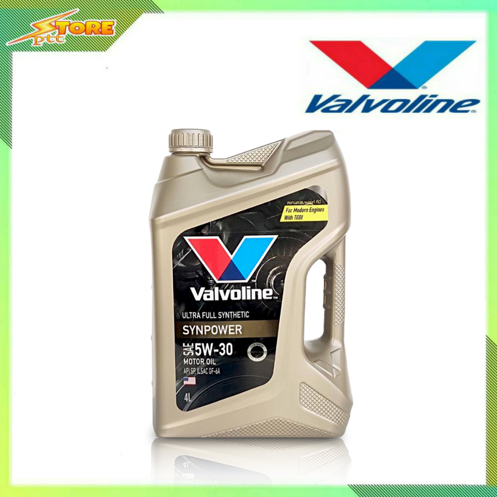 Oils 1430 บาท Valvoline วาโวลีน ULTRA FULLY SYNTHETIC 5W-30 4ลิตร SYN POWER น้ำมันเครื่องยนต์เบนซิน สังเคราะห์แท้ 100% Automobiles