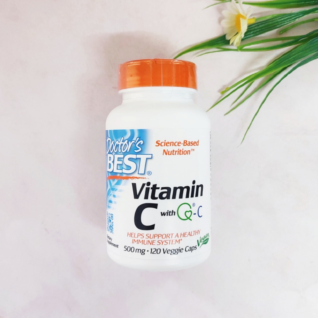 [Doctor's Best®]  Vitamin C with QC 500 mg 120 Veggie Caps วิตามินซี คิว-ซีล