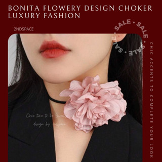 🔥SALE🔥โช้กเกอร์กำมะหยี่ดอกไม้🌸สีพาสเทลสวยหวาน🌹Bonita Flowery Luxury Choker✨เพิ่มความโดดเด่นให้ทุกชุด🌹✨💃พร้อมส่งนะค้า