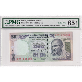 India 100 Rupees 2013 P 105f Gem UNC PMG 65 EPQ