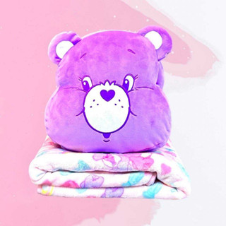 หมอนผ้าห่มหน้าตุ๊กตา Care bear มี 3 สี ขนาดผ้าห่ม 100*150 cm