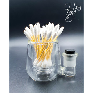 Q-tips ISO Station with Silicone plug ที่เก็บคอตตอนบัด เก็บแอลกอฮอล์ มีจุกยางปิด BJ33