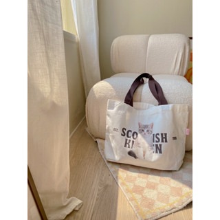🐱Scottish  kitten totes bag🐱 กระเป๋าผ้าแคนวาส กระเป๋าผ้า