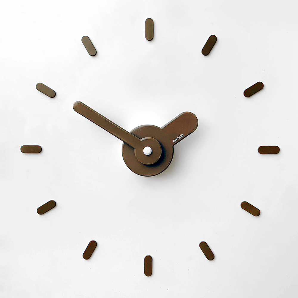 On-Time wall clock นาฬิกาติดผนัง ไม่เจาะผนัง v1m สีน้ำตาล brown ขนาดติดตั้ง 48-60 เซน นาฬิกาขนาดใหญ่ DIY