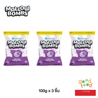 Mallow Bombs มาร์ชแมลโลว์สอดไส้ครีมมันเทศขนาด 100 กรัม แพค 3 ถุง