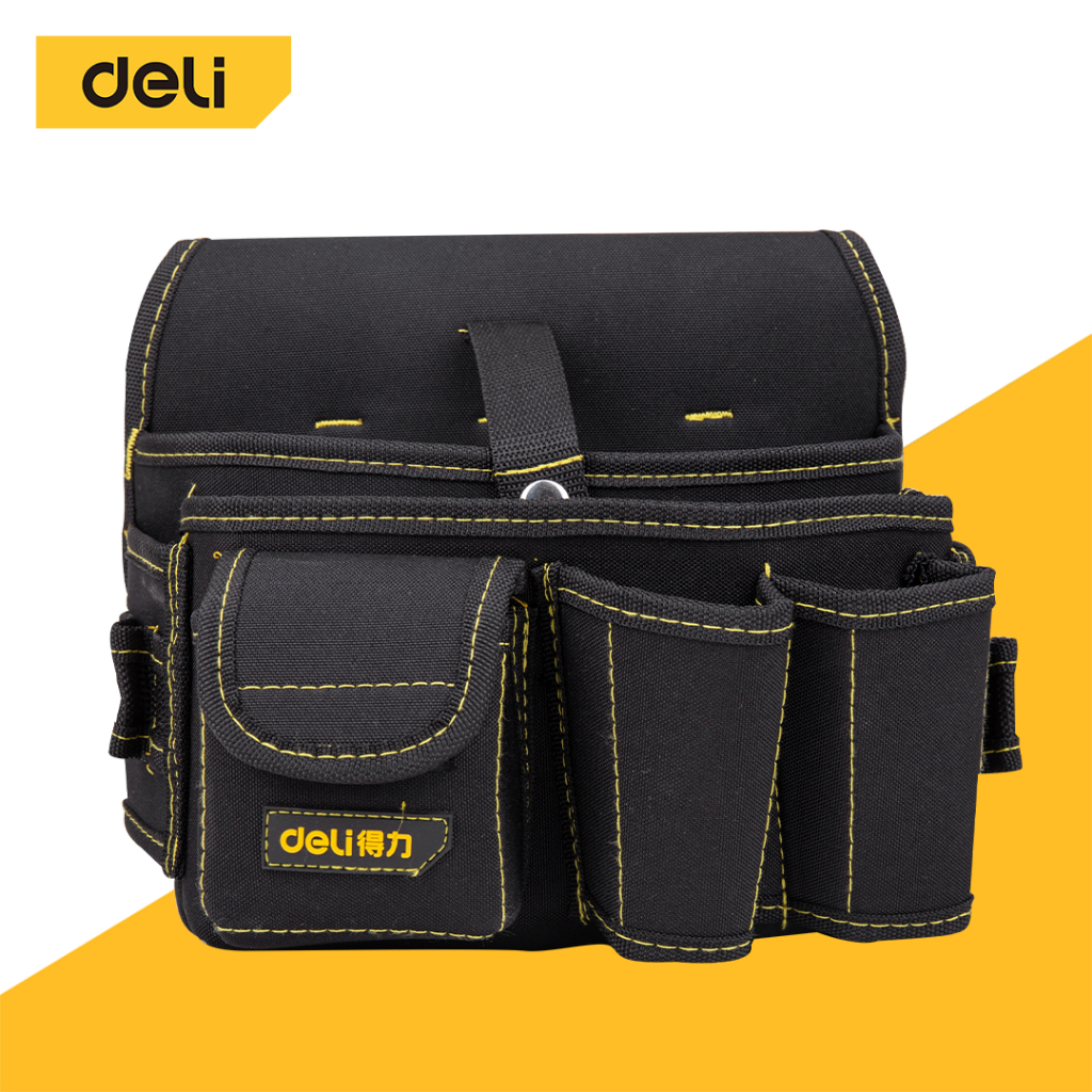 Deli กระเป๋าเครื่องมือช่าง กระเป๋าเครื่องมือช่างเข็มขัด กระเป๋าช่างคาดเอวแบพกพา 