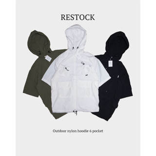 outdoor nylon hoodies 6pocket.