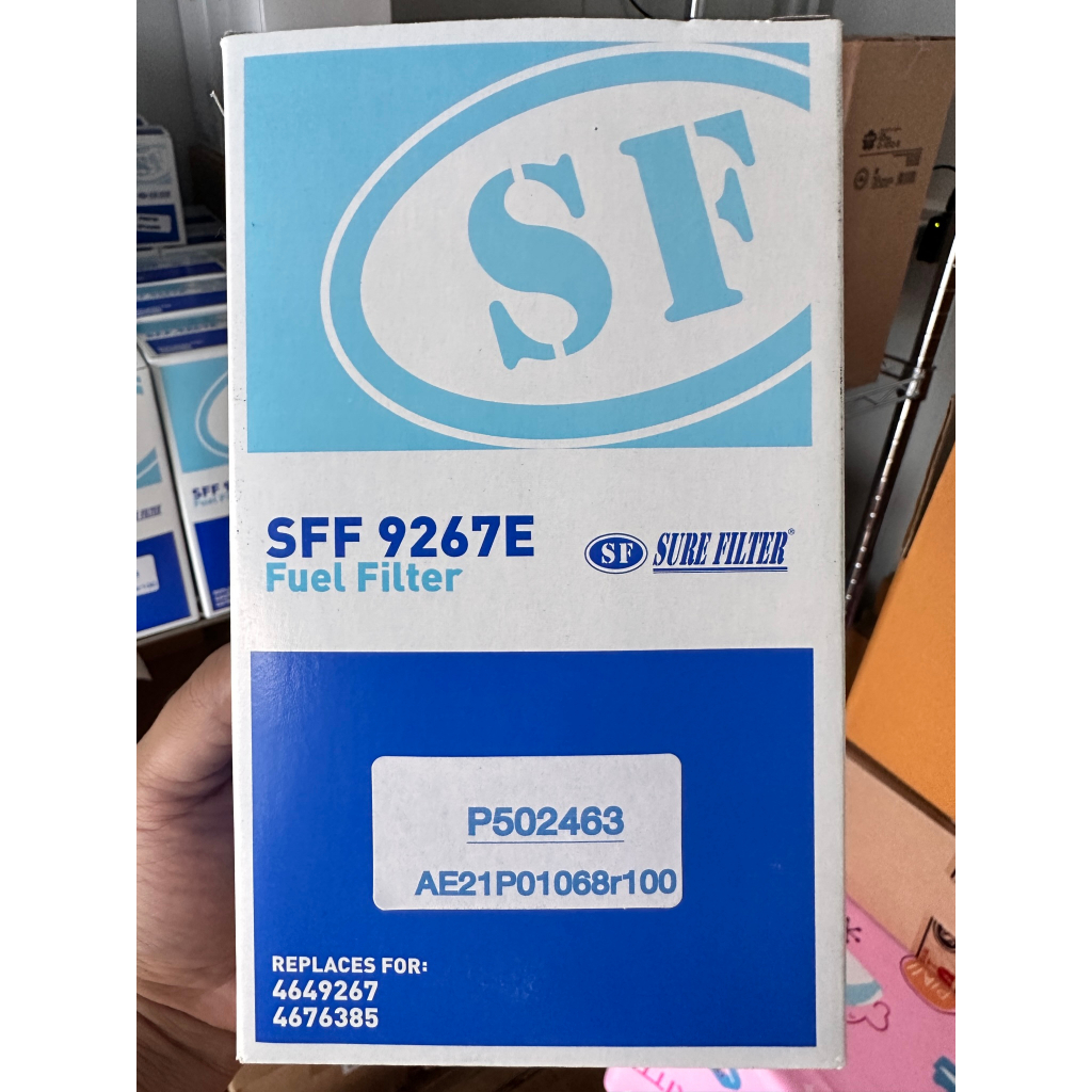 SURE FILTER SFF 9267E  กรองดักน้ำ SK200-8 KOBELCO YN21P01036R100 YN21P01068R100 YN21P01068S002  P502