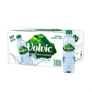 🌟พร้อมส่ง🌟Volvic Natural Mineral Water PET 500 ml 24 bottles วอลวิค น้ำแร่ธรรมชาติ ขวดพลาสติก 500 มล. 24 ขวด