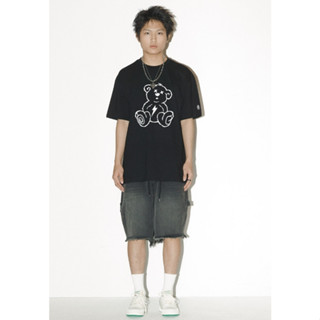 ALAND เสื้อยืด ISTKUNST THUNDER BEAR TEE(IK2DMMT502A) Light Grey, Black S, M, L, XL