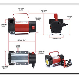 เครื่องสูบน้ำมัน มีให้เลือก 12V หรือ 24V ปั๊มดูด ปั๊มดีเซล/ปั๊มน้ำมันก๊าด ปั๊มถ่ายน้ำมัน ต่อพ่วงแบตเตอรี่ 12V/24V/220V