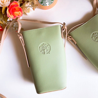 Starbucks mobile phone bag กระเป๋าสะพายครอสบอดี้ กระเป๋าใส่โทรศัพท์ สีพาสเทลสวย ของแท้แน่นอน 💯