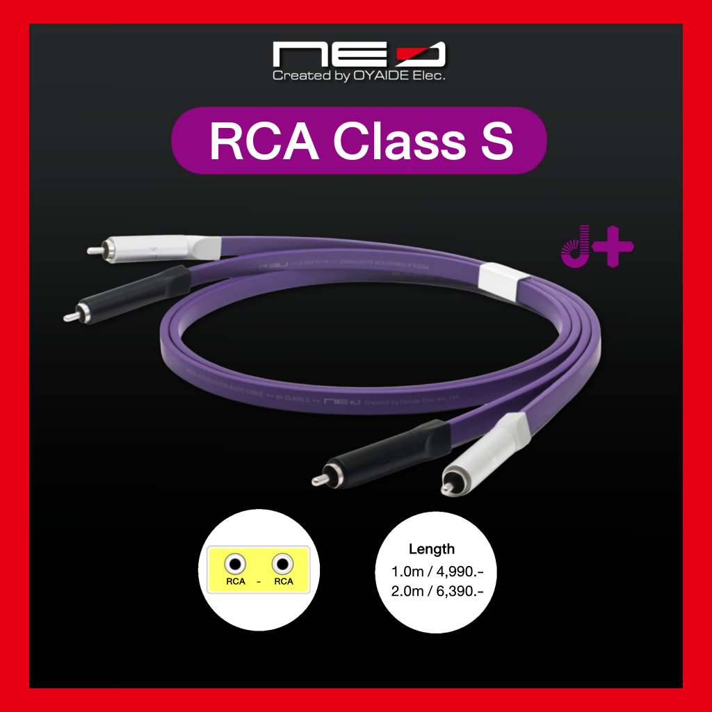 NEO (Created by OYAIDE Elec.) d+ RCA Class S Rev.2 : Professional RCA - RCA audio cable