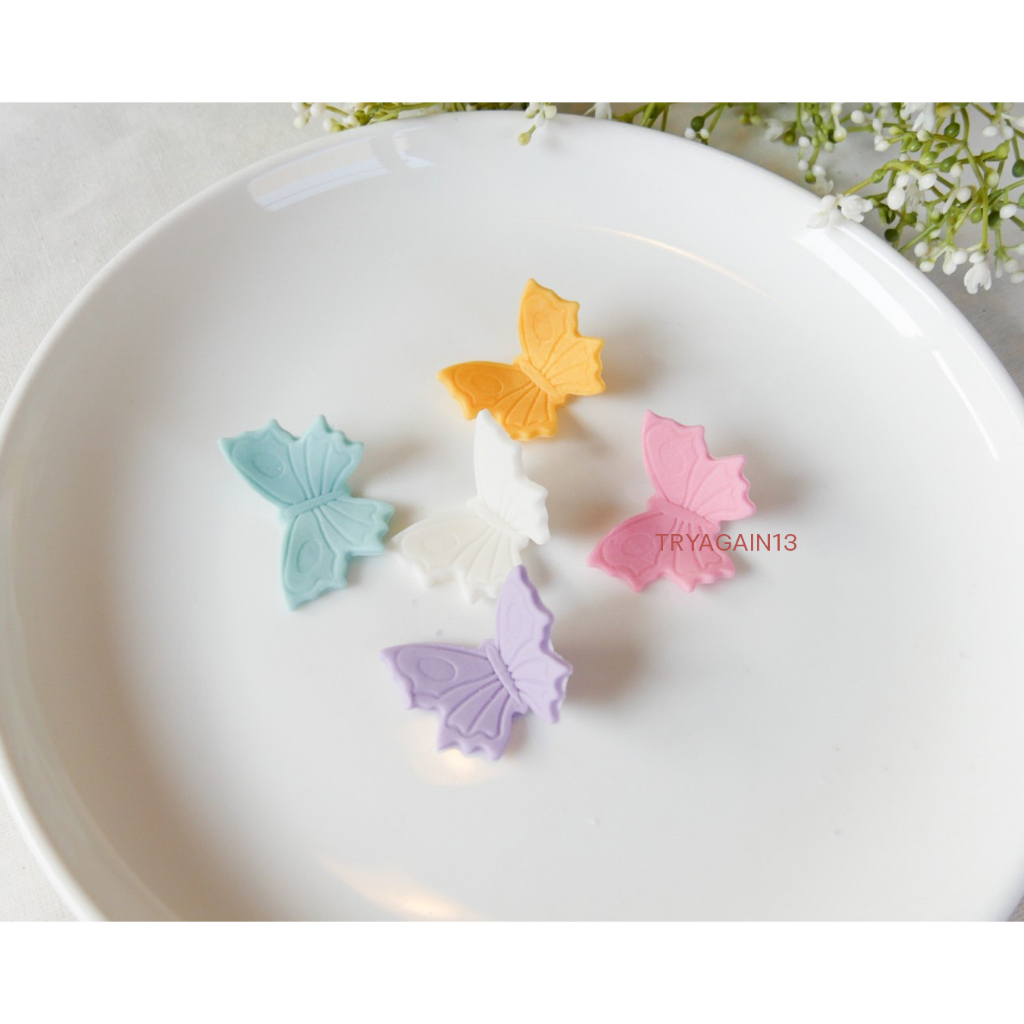 น้ำตาลปั้น ตกแต่งเค้ก รูปผีเสื้อ น่ารักมาก ทานได้ - รูปที่ 4