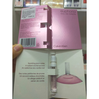 น้ำหอม ของแท้ 100 % กลิ่นใหม่ ล่าสุด 1.2ml สเปรย์ Calvin Klein Euphoria Edt For Women น้ำหอมแท้