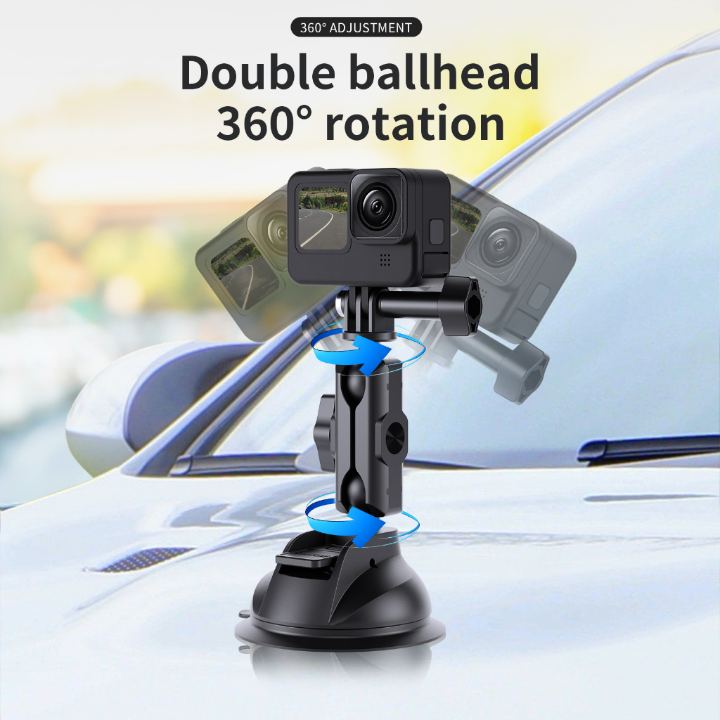 TELESIN General Power Suction Cup  Mount SUC-012 ขาตั้งกล้องแบบดูดกระจก ใช้ร่วมกับกล้องแอคชั่นและมือถือได้
