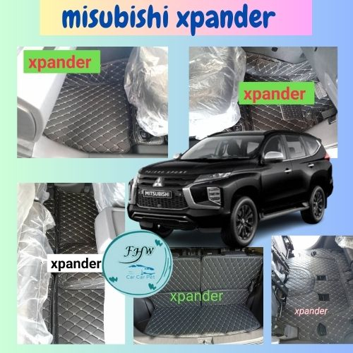 ของแถม2อย่างพรมรถยนต์ Misubishi XPANDER 2018-2023และ xpander crossแบบ 6D7D ราคาถูก วัสดุหนังPUแท้ หนา13มิล