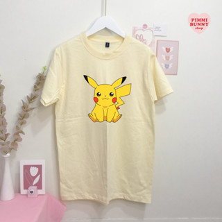 (pimmibunny.shop)เสื้อยืดลาย Pikachu💛