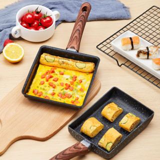 Joy Live Tamagoyaki Pan กระทะ ป้องกันติด ไข่เจียวญี่ปุ่น ขนาดเล็ก อาหารเช้า แบน สําหรับอุปกรณ์ครัว