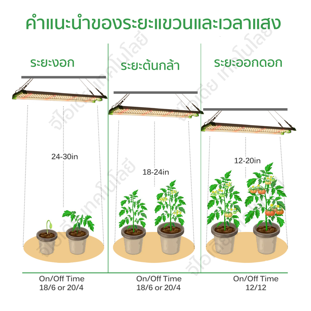 LEDไฟปลูกต้นไม้ Grow Light เต็มสเปกตรัม 850W 1500W LM281B รูปที่ 7