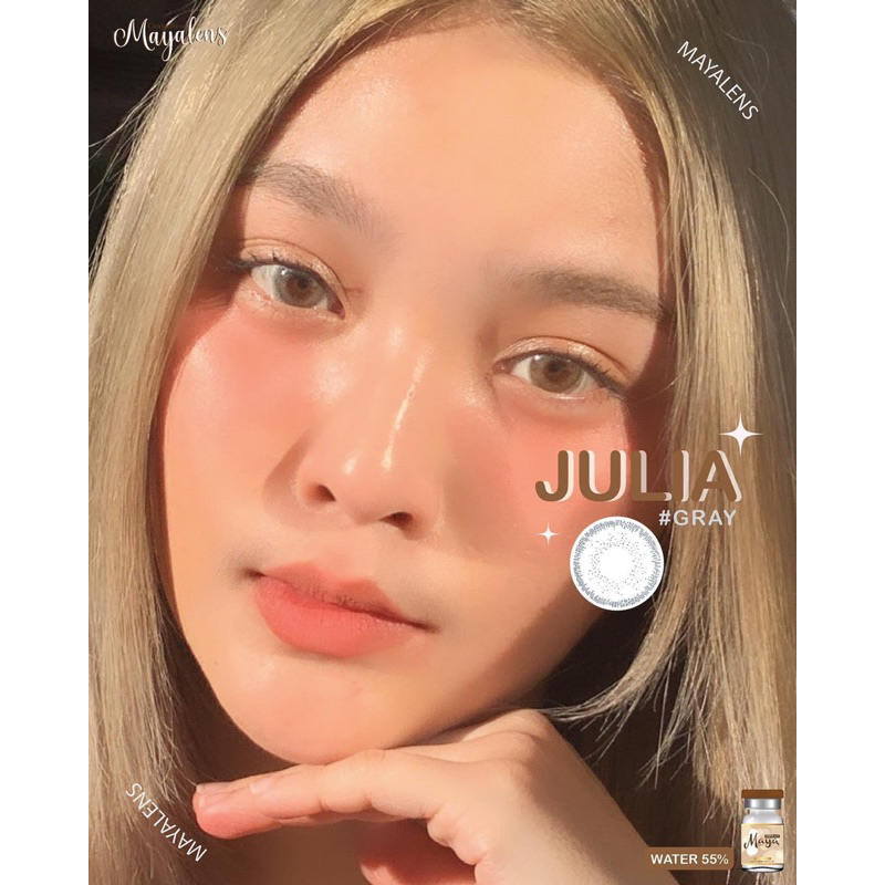 Julia gray คอนแทคเลนส์ (Mayalens ค่าอมน้ำ 55%) ราคา ถูกที่สุด ดีลบีเคเค แกลเลอรีภาพที่ 7