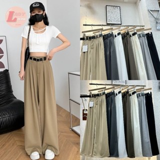 LADY_JEANS#9186 (ใส่โค้ด 𝐌𝐈𝐃𝐍𝐈𝐆𝐇𝐓𝟗𝟏𝟓 ลด 50%)กางเกงทรงลุง ฟรีเข็มขัด เนื้อผ้าดีมาก ผ้าทิ้งทรง พร้อมส่ง