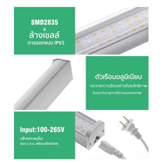 🔥พร้อมส่ง🔥100-265v หลอดไฟปลูกต้นไม้ ไฟปลูกต้นไม้ 100W Sunlight 380nm 780nm LED Grow Light Full Spectrum เพาะกล้าดอกไม้