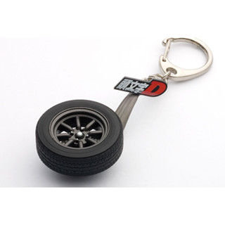 AUTOart 8-SPOKES WHEEL KEYCHAIN (BLACK) - AE86