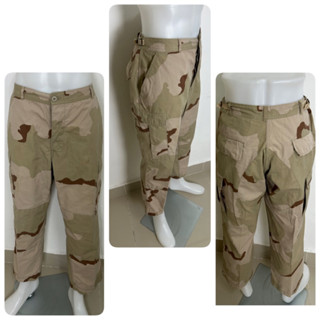 กางเกงทหารอเมริกาแท้มือ 2: ลายพรางทะเลทราย:ไซซ์ L/R, ไซซ์ L/Short: เอว 35-39 นิ้ว