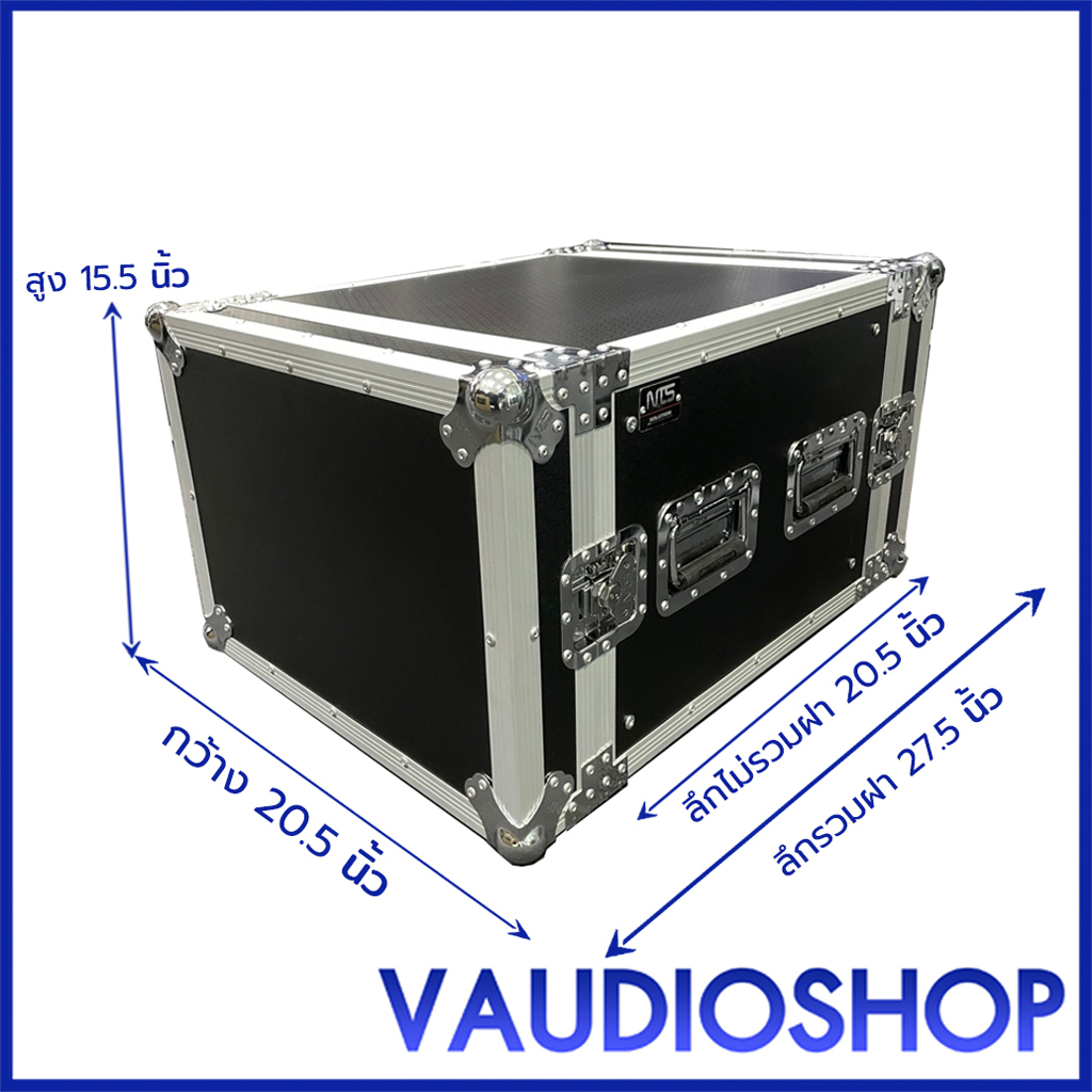 RACK NTS SC-R8U แรคไม้ผิว PVC ดำ ขนาด 8U ลึก 20-27.5 นิ้ว RACK 8U แร็คเครื่องเสียง เอ็นทีเอส 1 ใบ