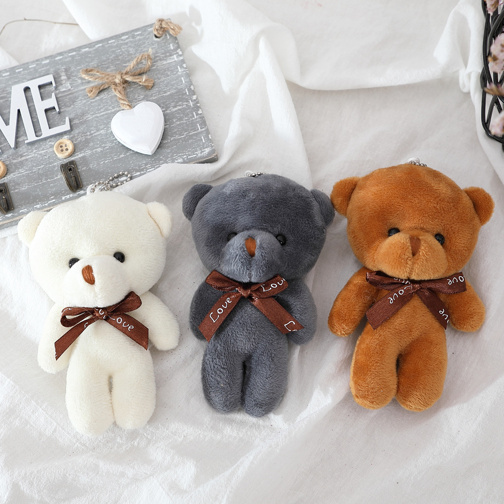 (C-045) ตุ๊กตาหมีเท็ดดี้ หมีน่ารัก ขนาดเล็ก หมีพวงกุญแจ ของเล่น มี 6 สี เลือกสีได้