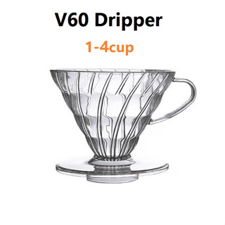 ดริปเปอร์ V60 กรวยดริปกาแฟ แบบเรซิ่น ขนาด 1/4 V60 Dripper กรวยกรองกาแฟ