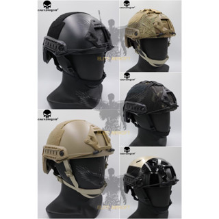 หมวกฟาส ยี่ห้อ Emerson รุ่น ปรับท้ายทอยได้ (หมวกฟาส) (Fast Helmet MH type)  ● น้ำหนัก : 589 กรัม ● ขนาด : กว้าง 27.5cm