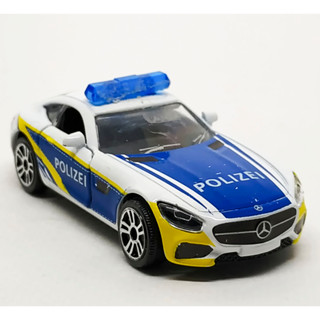 รถเหล็กมาจอเร็ต Majorette Mercedes Benz AMG GT - Polizei สีขาว/ฟ้า ขนาด 1/64 ยาว 8 cm มือสอง #001