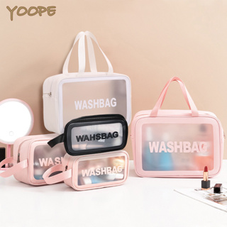 Washbag ติดซิป กระเป๋าเครื่องสําอาง กระเป๋าแต่งหน้าแบบใส pvc โปร่งใส กระเป๋าแต่งหน้า กระเป๋ากันน้ำ