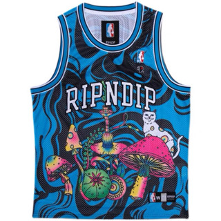 ใหม่พร้อมส่ง ของแท้ เสื้อบาสเกตบอล Ripndip Psychedelic Basketball Jersey (Black/Blue)