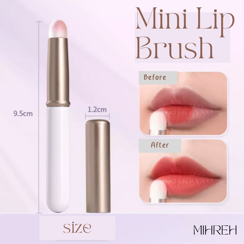 (พร้อมส่ง) Mini Lip Brush แปรงเบลนด์ลิปสติกหัวกลมพร้อมฝาปิด แปรงทาลิปพร้อมฝาปิด (BR42)