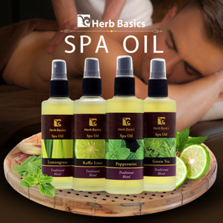 น้ำมันนวดอโรม่าสปาผสมสมุนไพร Herb basics Spa Oil