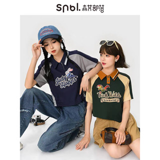 Snbl x Disney เสื้อโปโลทรงครอป Zootopia ลิขสิทธิ์แท้