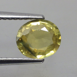 พลอย แซฟไฟร์ บุษราคัม แท้ ธรรมชาติ ( Natural Yellow Sapphire ) 1.30 กะรัต