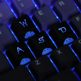 Keycap ไฟลอด Cloud &amp; Thunder WASD และ ลูกศร