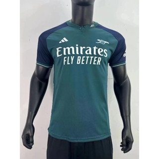 เสื้อฟุตบอล Arsenal Away อาร์เซน่อล เยือน 2023/24 พร้อมสปอนเซอร์ Visit Rwanda ที่แขน AAA