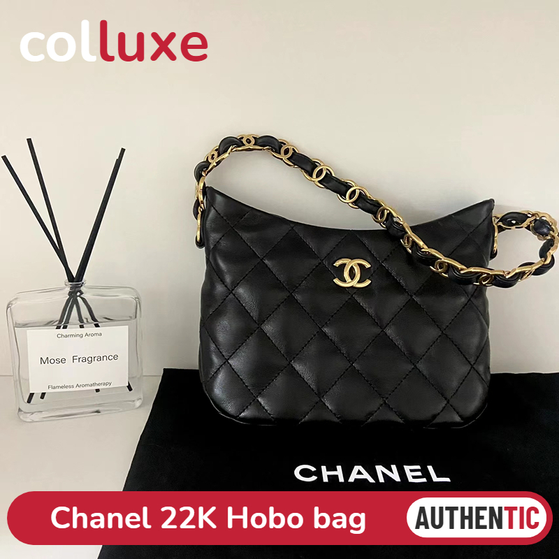 👜ชาแนล Chanel 22K Hobo สุภาพสตรี/กระเป๋าสะพาย/กระเป๋าใต้วงแขน